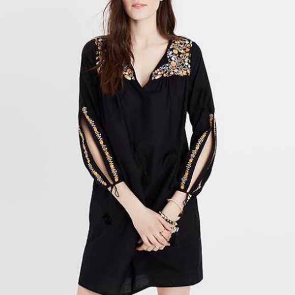 Madewell Dresses & Skirts - Madewell S Embroidered Slit Sleeve Dress As Is